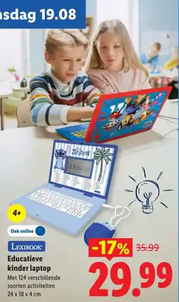 Lidl Lexibook educatieve kinder laptop aanbieding