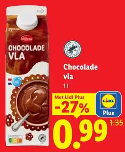 Lidl Milbona Chocolade Vla aanbieding