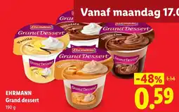 Lidl Ehrmann Grand dessert aanbieding