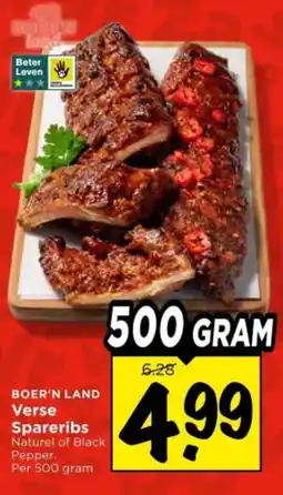 Vomar Voordeelmarkt Boer'n Land Verse Spareribs aanbieding