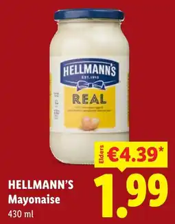 Lidl Hellmann's Mayonnaise aanbieding
