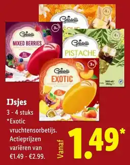 Lidl Gelatelli IJsjes aanbieding