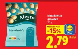 Lidl Alesto Macadamia's aanbieding
