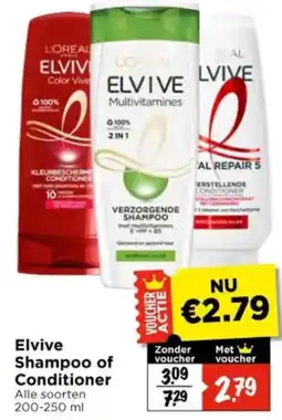 Vomar Voordeelmarkt Elvive Shampoo of Conditioner aanbieding