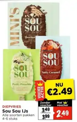 Vomar Voordeelmarkt Sou Sou IJs aanbieding