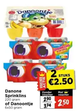 Vomar Voordeelmarkt Danone Sprinklins of Danooontje aanbieding
