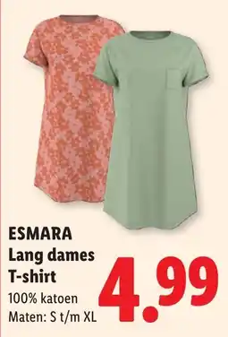 Lidl Esmara Lang dames T-shirt aanbieding