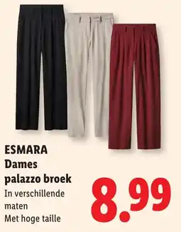 Lidl Esmara dames palazzo broek aanbieding