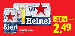 Lidl Heineken 0.0% aanbieding