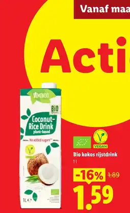 Lidl Vemondo Bio kokos rijstdrink aanbieding