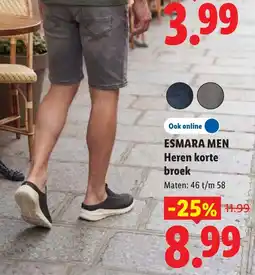 Lidl Esmara Men Heren korte broek aanbieding