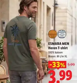 Lidl Esmara Men Heren T-shirt aanbieding