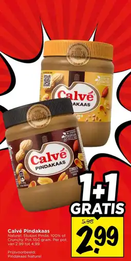 Vomar Voordeelmarkt Calvé Pindakaas aanbieding