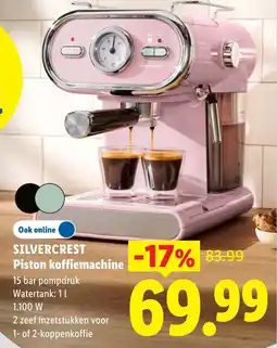 Lidl Silvercrest Piston koffiemachine aanbieding