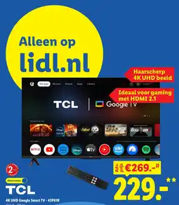 Lidl TCL 4K UHD Google Smart TV aanbieding