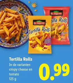 Lidl El Tequito Tortilla Rolls aanbieding