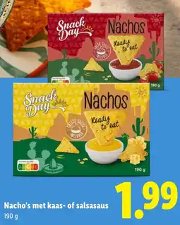 Lidl Nacho's met kaas of salsasaus aanbieding