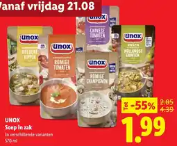 Lidl Unox Soep in zak aanbieding