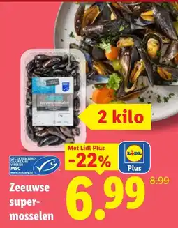 Lidl Zeeuwse super-mosselen aanbieding