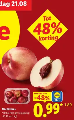 Lidl Nectarines aanbieding