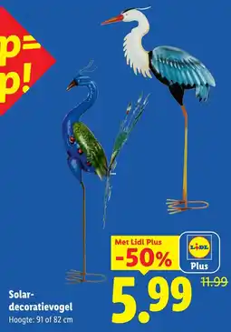 Lidl Solar-decoratievogel aanbieding