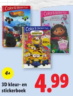 Lidl 3D kleur- en stickerboek aanbieding