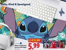 Lidl Stitch of Spiderman bureau onderlegger aanbieding