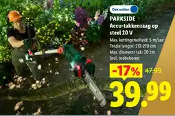 Lidl Parkside Accu-takkenzaag aanbieding