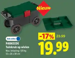 Lidl Parkside Tuinkruk op wielen aanbieding
