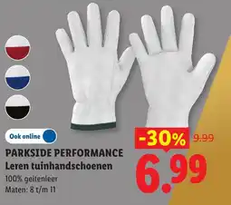 Lidl Parkside Performance Leren tuinhandschoenen aanbieding