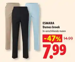 Lidl Esmara Dames broek aanbieding
