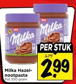 Vomar Voordeelmarkt Milka Hazelnootpasta aanbieding