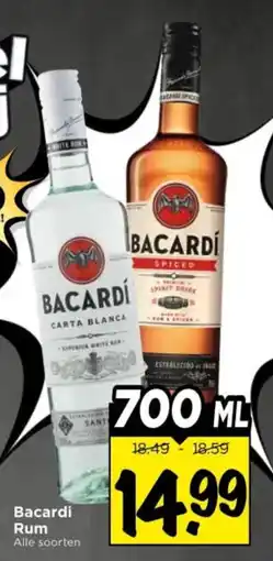 Vomar Voordeelmarkt Alle Bacardi Rum aanbieding