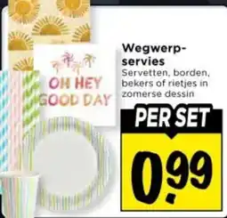 Vomar Voordeelmarkt Wegwerpservies aanbieding