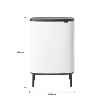 fonQ Brabantia Bo Touch Bin Hi 60 Liter (2x30 Liter) aanbieding