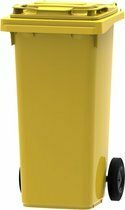 Bol.com Kunststof Kliko Afval Rolcontainer Mini container - 120 liter - Geel aanbieding