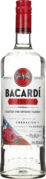 Drankdozijn Bacardi Razz 1LTR aanbieding