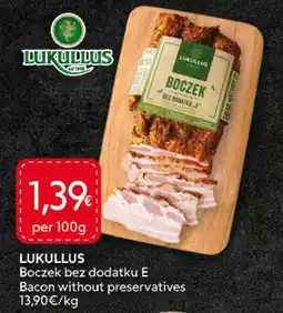Food Plus Lukullus Boczek bez dodatku E aanbieding