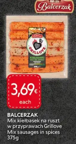 Food Plus Balcerzak Mix kiełbasek na ruszt w przyprawach Grillove aanbieding