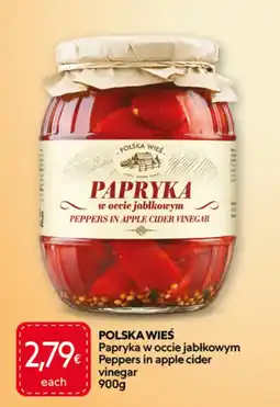 Food Plus Polska wieś peppers in apple cider vinegar aanbieding