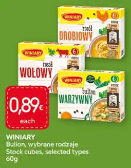 Food Plus Winiary bulion, wybrane rodzaje aanbieding