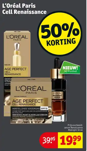 Kruidvat L'Oréal Paris Cell Renaissance aanbieding