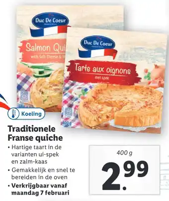 Lidl Traditionele Franse quiche aanbieding