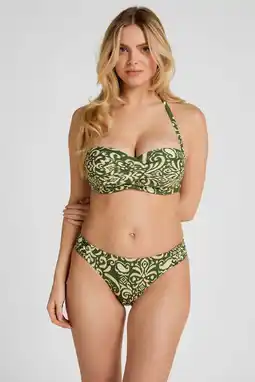 Wehkamp Hunkemöller Cancun bikinibroekje - groen/beige aanbieding
