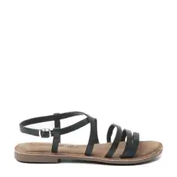 Wehkamp Lazamani leren sandalen zwart aanbieding