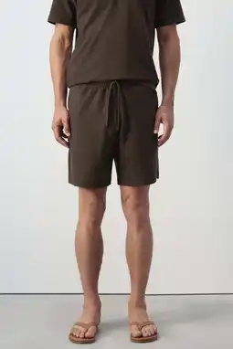 Wehkamp Mango Man relaxed fit bermuda short - bruin aanbieding