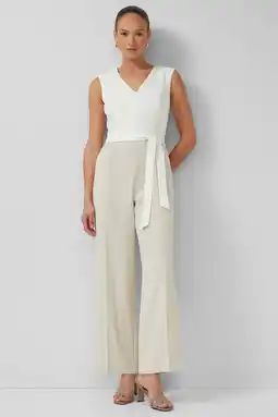 Wehkamp s.Oliver BLACK LABEL Getailleerd jumpsuit ecru aanbieding