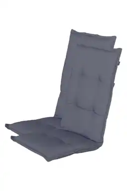 Wehkamp Hartman tuinkussen hoge rug Cuba - Graphite Blue (123x50x8 cm) (set van 2) aanbieding