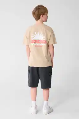 Wehkamp Shoeby T-shirt met backprint zand aanbieding