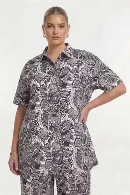 Wehkamp YOEK blouse Plus Size - grijs aanbieding
